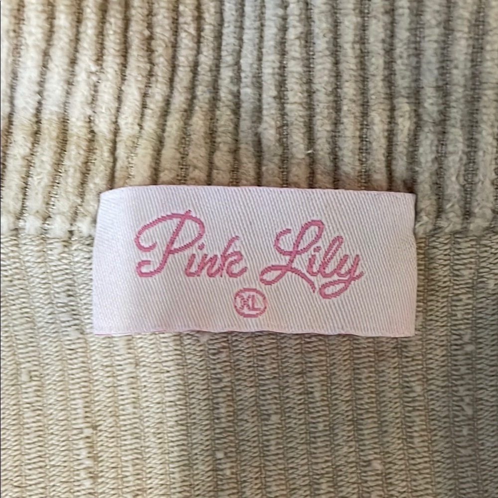 Pink Lily Corduroy Jacket cream women’s size xl - Picture 6 of 10